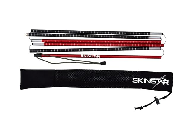 SkinStar Leichtaluminium-Lawinensonde, 260 cm, gefaltet mit Nylontasche