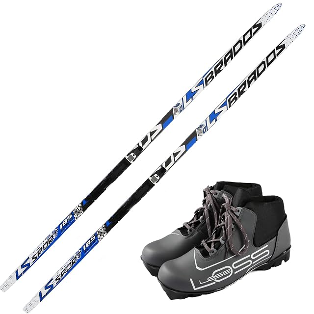 Skiwax Europe Langlaufset für Erwachsene, 190 cm, mit NNN-Bindungen und -Schuhen