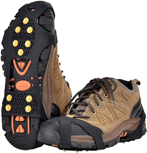 Aliglow Schuhkrallen für Eis und Schnee mit Stahlspikes