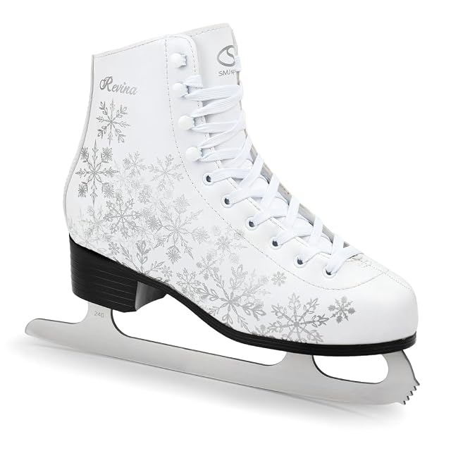 MADIVO SMJ Revina weißer Damen-Eiskunstlaufschuh mit gezahnter Kufe