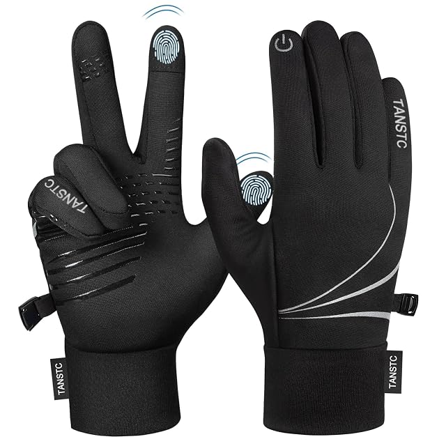 TANSTC Winter-Touchscreen-Handschuhe in Schwarz