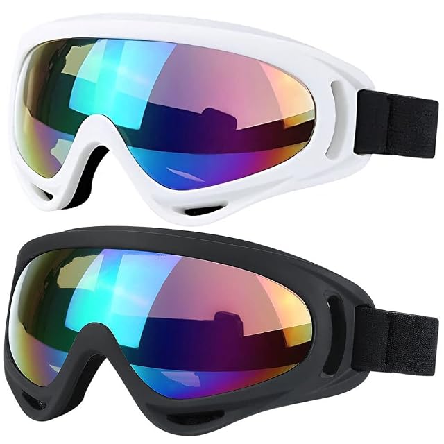 SHYL~JIER Doppelpack Skibrillen in verschiedenen Farben