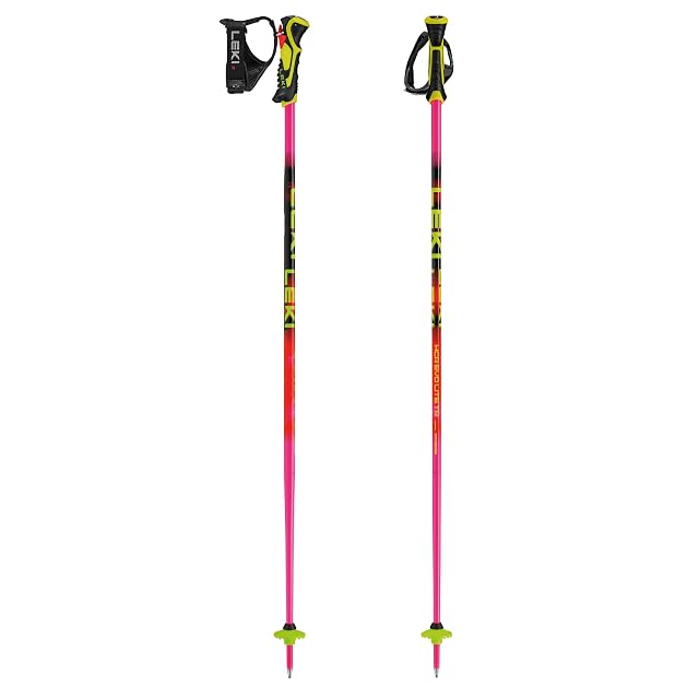 LEKI WCR Evo Lite SL TR Skistöcke in Neonpink, Orange und Gelb