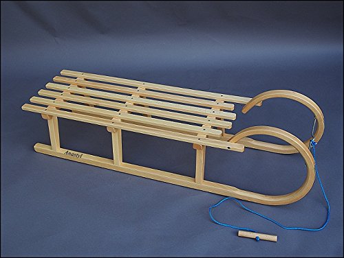 Best For Kids Davoser Hörnerrodel aus Buche, 120 cm, klarlackiert