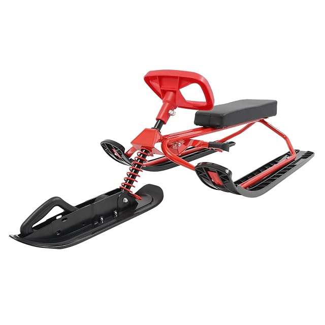 Tenddya Snowracer Lenkschlitten mit gepolstertem Sitz und Handbremse