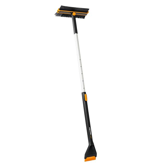 Fiskars X-Series Teleskop-Schneebesen und Eiskratzer für das Auto